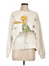 Zara Graphic White Pullover Sweater Size Lg Petite - photo 1
