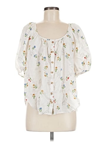 Pilcro Short Sleeve Blouse (view 1)
