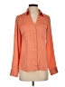 Express 100% Polyester Color Block Orange Long Sleeve Blouse Size S - photo 1