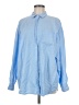 Old Navy 100% Cotton Blue Long Sleeve Button-Down Shirt Size M (tall) - photo 1