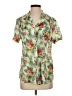 Assorted Brands 100% Cotton Tropical Green Short Sleeve Blouse Size XS - photo 1