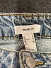 Forever 21 Plus 100% Cotton Stars Blue Denim Shorts Size 12 - photo 3