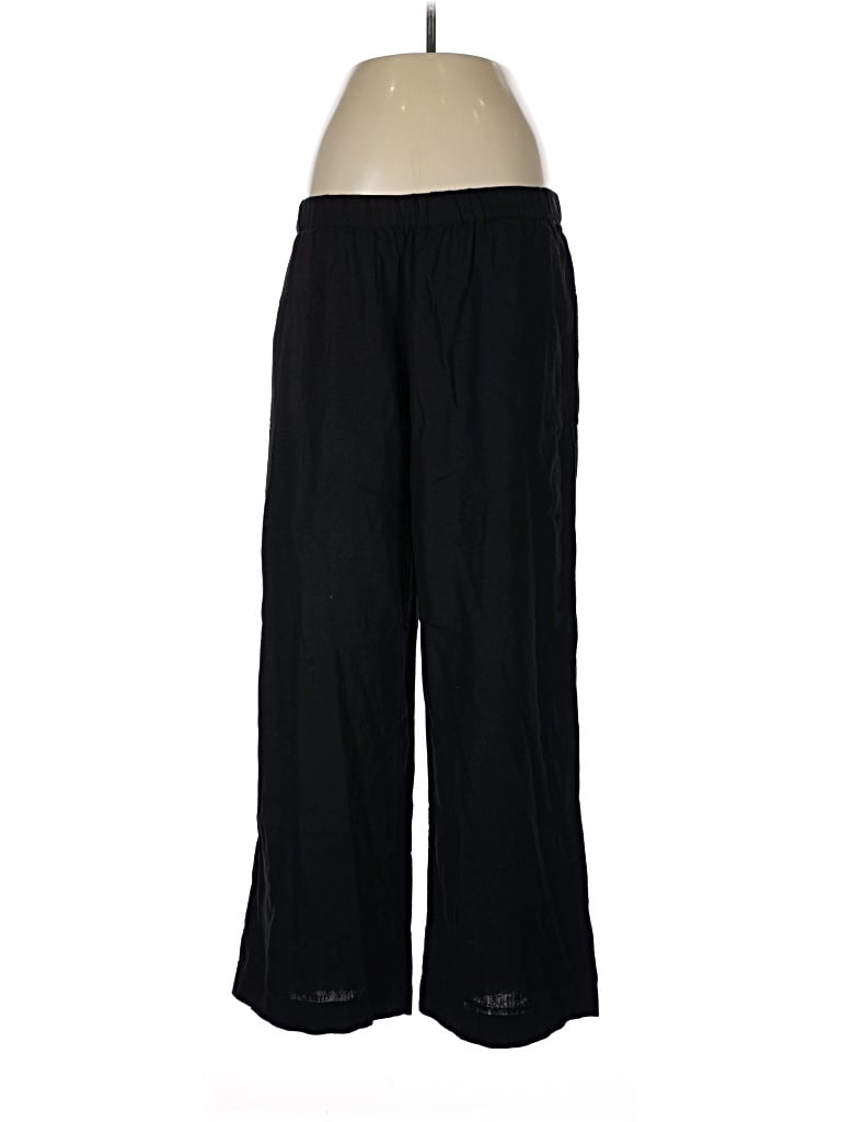 Pre-owned Caslon Linen Pants In Black