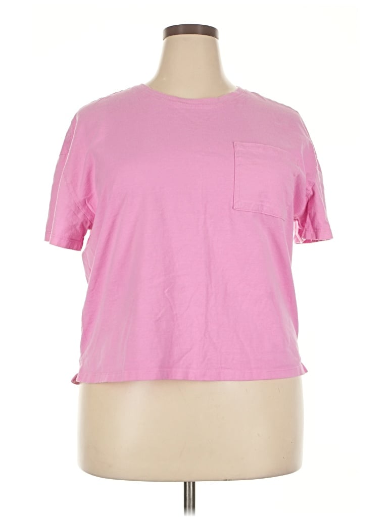 Pre-owned Time And Tru Short Sleeve T-shirt In Pink