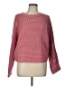 Ann Taylor Checkered-gingham Pink Pullover Sweater Size L - photo 1