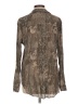 Pilcro 100% Viscose Metallic Brown Long Sleeve Blouse Size L - photo 2