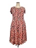 Jessica Howard Print Red Casual Dress Size 18 - photo 1