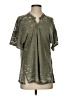 We the Free Metallic Gray Short Sleeve Blouse Size S - photo 1