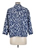 Zara 100% Cotton Blue 3/4 Sleeve Button-Down Shirt Size M - photo 2