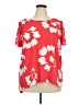 Kaari Blue 100% Polyester Red Short Sleeve Blouse Size 3X - photo 1