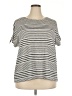Max Studio Stripes Gray Short Sleeve Top Size 2X - photo 1