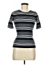 FRAME Stripes Black Short Sleeve Turtleneck Size M - photo 1