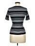 FRAME Stripes Black Short Sleeve Turtleneck Size M - photo 2