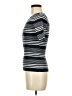 FRAME Stripes Black Short Sleeve Turtleneck Size M - photo 5