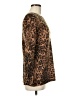 Forte 100% Cashmere Animal Print Brown Cashmere Pullover Sweater Size M - photo 4