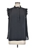Ann Taylor LOFT 100% Polyester Gray Sleeveless Blouse Size M - photo 1