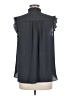 Ann Taylor LOFT 100% Polyester Gray Sleeveless Blouse Size M - photo 2