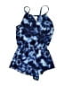 Aqua Green Tie-dye Blue One Piece Swimsuit Size S - photo 1