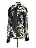 Pilcro 100% Polyester Floral Black Long Sleeve Blouse Size S - photo 2