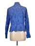 Adiva 100% Cotton Blue Long Sleeve Blouse Size L - photo 2