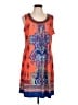 NY Collection Paisley Orange Casual Dress Size L - photo 1