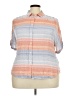 Universal Thread 100% Rayon Stripes Orange Short Sleeve Blouse Size 2X - photo 1