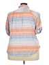Universal Thread 100% Rayon Stripes Orange Short Sleeve Blouse Size 2X - photo 2