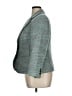 Escada 100% Cupro Tweed Teal Blazer Size EU 46 / US 16 - photo 5