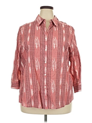 Foxcroft 3/4 Sleeve Button-Down Shirt (view 1)