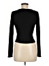 Pink Rose Black Long Sleeve Top Size M - photo 2