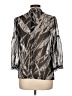 AK Anne Klein 100% Polyester Animal Print Silver 3/4 Sleeve Blouse Size L - photo 2
