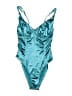 Unbranded Metallic Teal One Piece Swimsuit Size S - photo 1