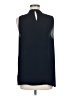 Ann Taylor LOFT 100% Polyester Blue Sleeveless Blouse Size M - photo 2