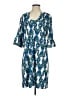 Assorted Brands Print Blue Casual Dress Size S - photo 1