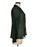 MNG Animal Print Green Long Sleeve Blouse Size 6 - photo 4