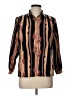 Assorted Brands Stripes Brown Long Sleeve Button-Down Shirt Size 11 - photo 1