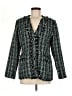 Ann Taylor 100% Polyester Tweed Green Blazer Size 6 - photo 1