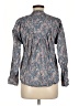 Bishop + Young 100% Cotton Paisley Blue Long Sleeve Blouse Size M - photo 2
