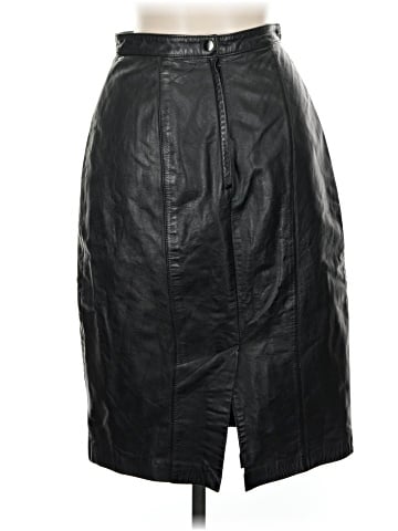 Lord & Taylor Leather Skirt (view 2)