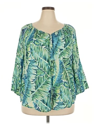 Chaps 3/4 Sleeve Blouse (view 1)