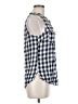 Maurices Checkered-gingham Blue Sleeveless Button-Down Shirt Size M - photo 4