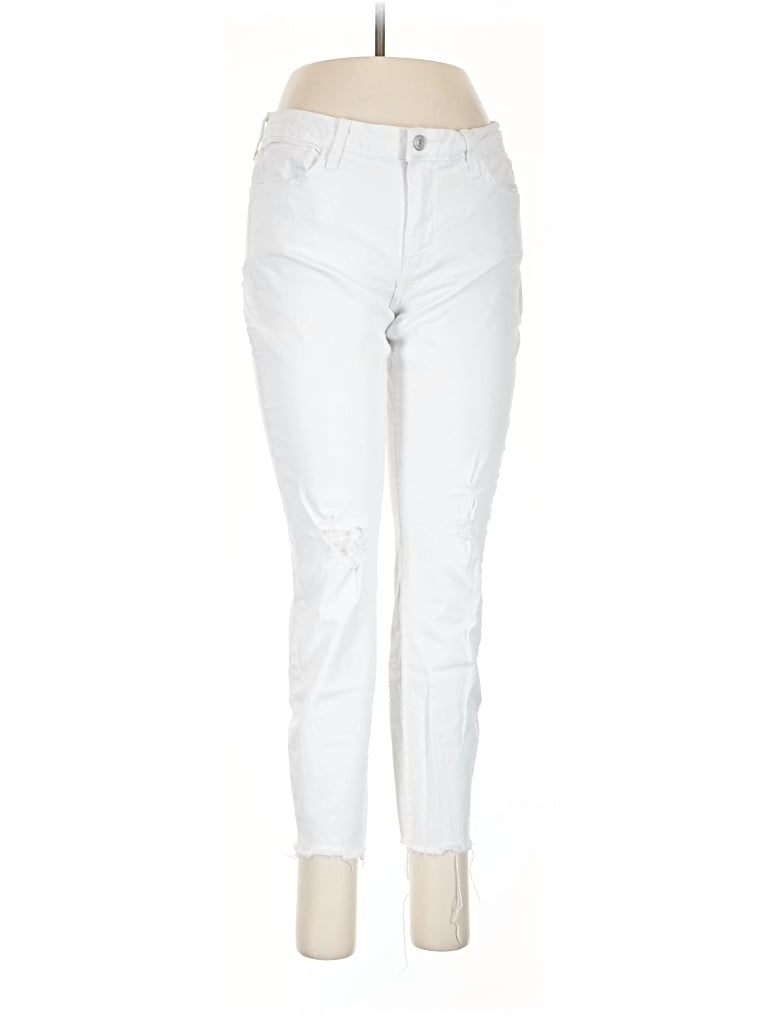 Pre-owned Just Black Jeans In Ivory