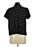 Shein 100% Polyester Polka Dots Black Short Sleeve Blouse Size L - photo 2