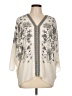 Rose + Olive 100% Polyester Ivory 3/4 Sleeve Blouse Size L - photo 1