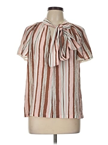 Raoul Short Sleeve Silk Top (view 1)