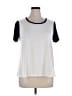 Anne Klein Color Block White Sleeveless T-Shirt Size XL - photo 1