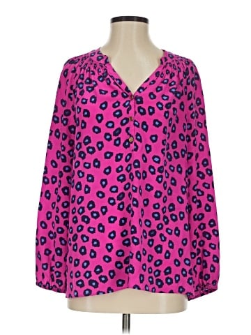 Lilly Pulitzer Long Sleeve Silk Top (view 1)