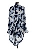 Alexis 100% Viscose Print Blue 3/4 Sleeve Blouse Size S - photo 2