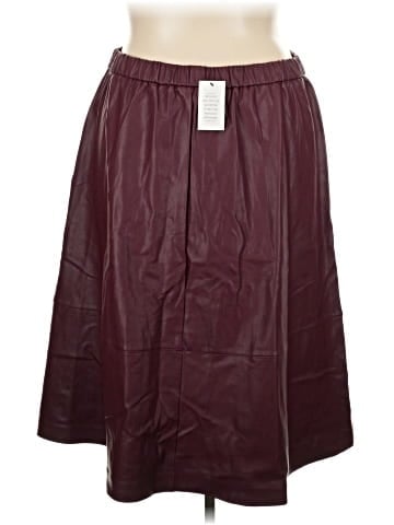 ELOQUII Faux Leather Skirt (view 2)