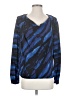 Tory Burch 100% Silk Blue Long Sleeve Silk Top Size 4 - photo 1